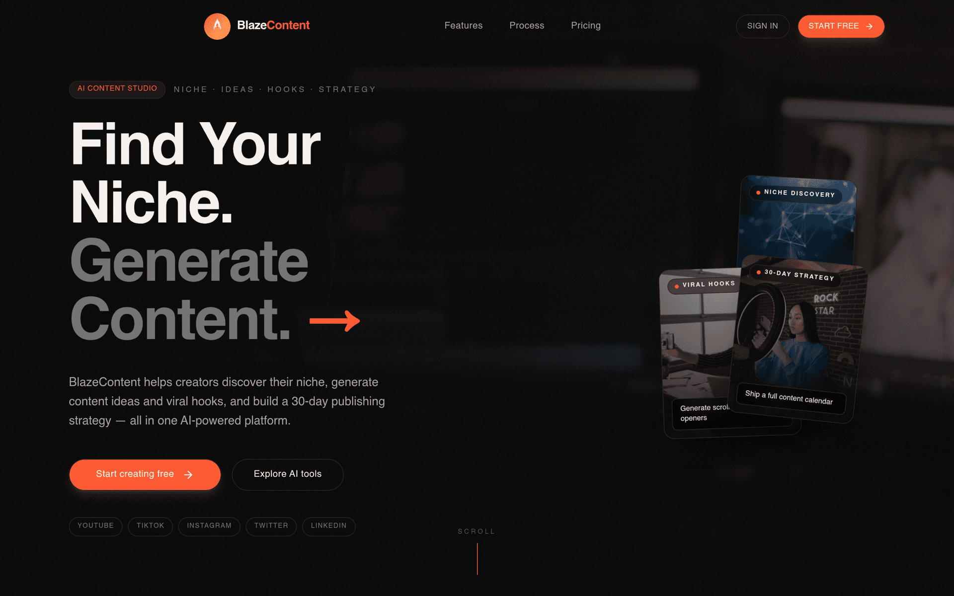BlazeContent product screenshot