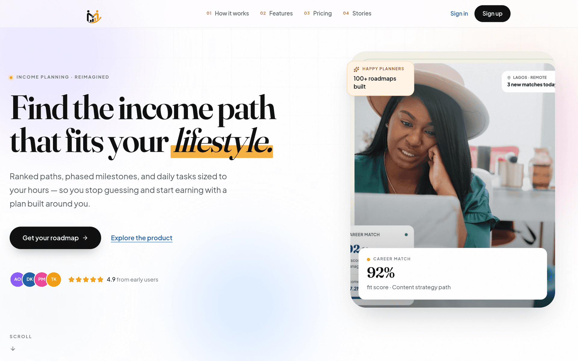 MatchIncome product screenshot